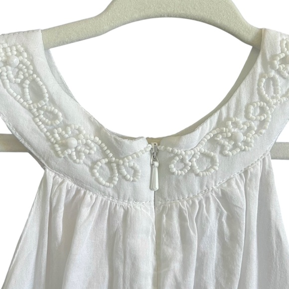La Piccola Danza White Ruffled Beaded Trapeze Dress 3T - Picture 7 of 8